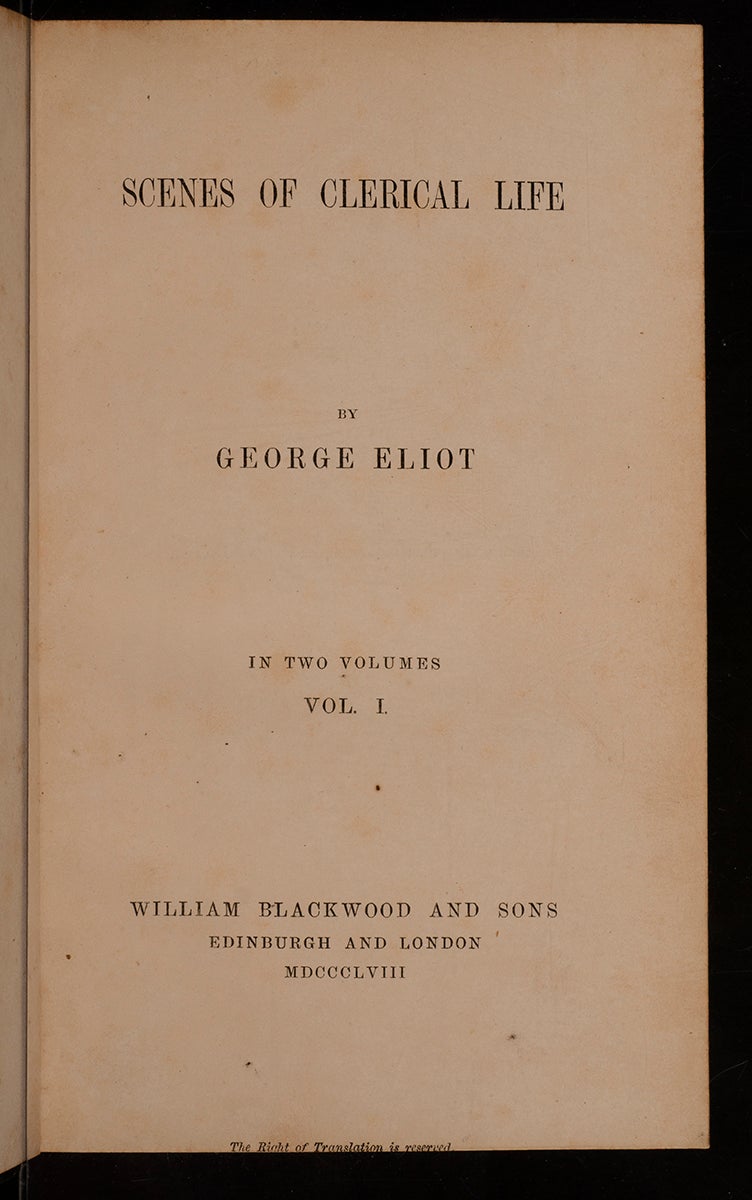 Scenes of Clerical Life | George ELIOT