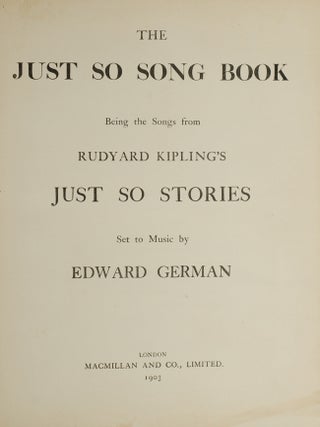 Just So Song Book, The