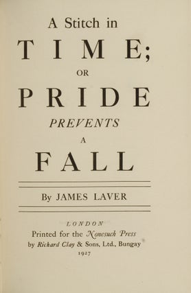 Stitch in Time; or Pride Prevents a Fall, A