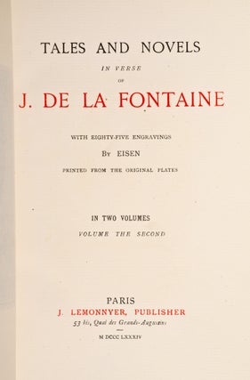 Tales and Novels in Verse of J. De La Fontaine