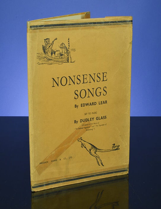 Item #02952 Nonsense Songs. Edward LEAR, Dudley GLASS.
