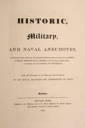 Historic, Military, and Naval Anecdotes,