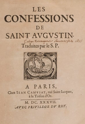 Item #03487 Confessions, Les. Saint AUGUSTINE of HIPPO
