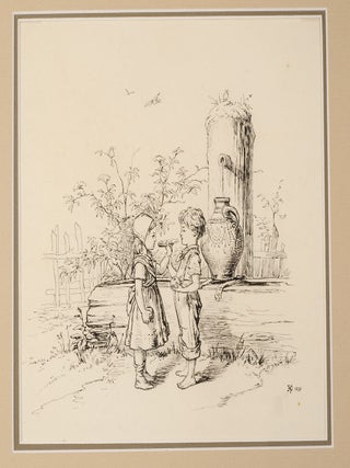 Item #03989 "Happiness" and "Dismay" Kate GREENAWAY, In the style of