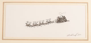 Item #04157 An original pen, ink and monotone drawing from "Christmas 1993 or Santa's Last Ride."...