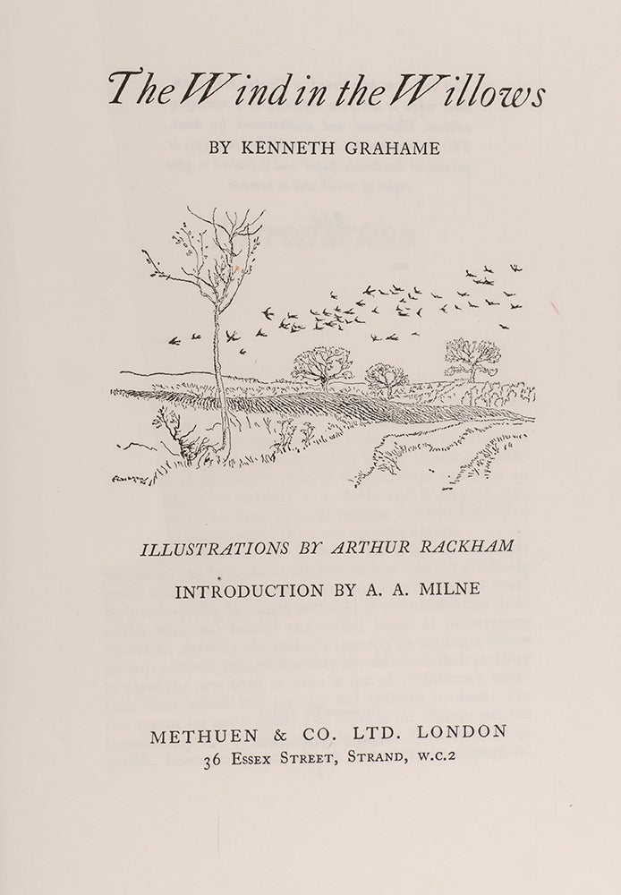 RACKHAM, Arthur; GRAHAME, Kenneth - Wind in the Willows, the