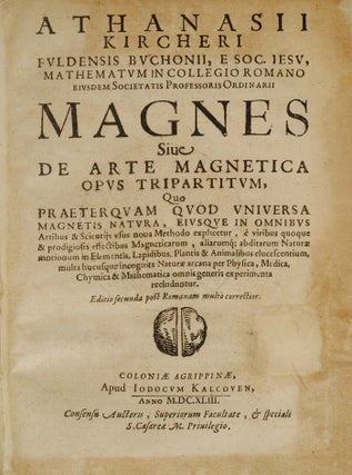 Item #04296 Magnes sive de arte magnetica opus tripartitum. Athanasius KIRCHER
