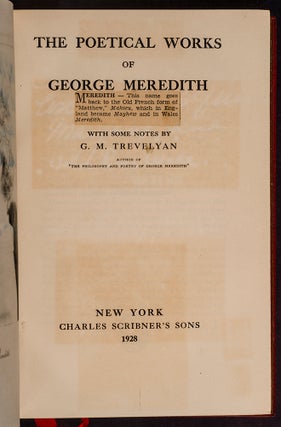 Poetical Works of George Meredith, The