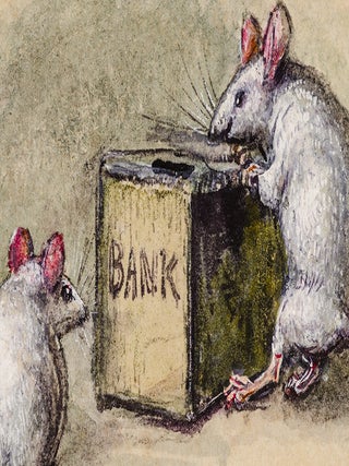 Two Mice beside a Piggy-bank