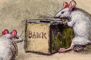 Two Mice beside a Piggy-bank