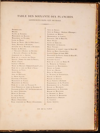 Galerie Francaise de Femmes Célèbres par leurs talens, leur rang ou leur beautè.