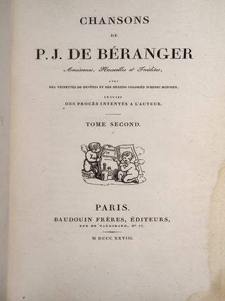 Chansons de P.J. B&eacute;ranger Anciennes, Nouvelles et In&eacute;dites,