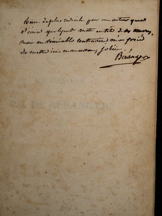 Chansons de P.J. B&eacute;ranger Anciennes, Nouvelles et In&eacute;dites,