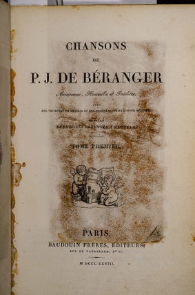 Chansons de P.J. Béranger Anciennes, Nouvelles et Inédites,