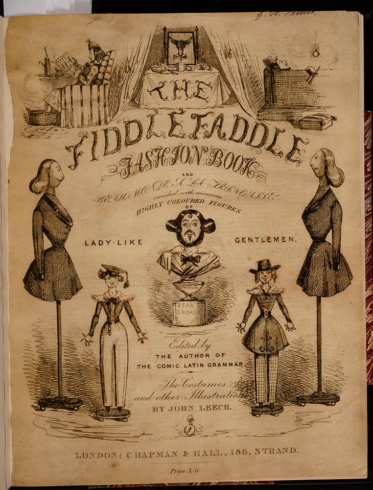 [LEECH, John, illustrator]; LEIGH, Percival - Fiddle Faddle Fashion Book, the
