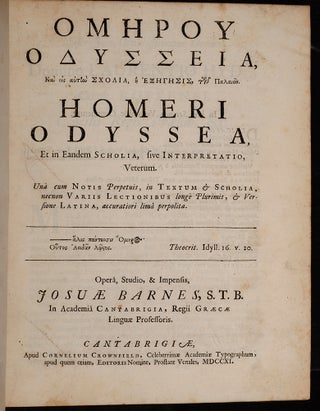 Homeri Ilias & Odyssea, Et in easdem Scholia, sive Interpretatio, Veterum.