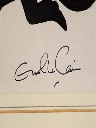 An original black and white silhouette drawing from "Christmas 1993 or Santa's Last Ride."