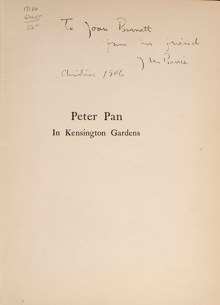 Item #05066 Peter Pan in Kensington Gardens. Arthur RACKHAM, J. M. BARRIE.