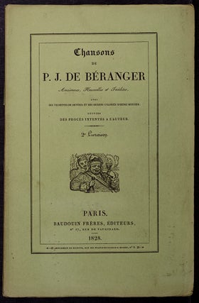 Chansons de P.J. Béranger Anciennes, Nouvelles et Inédites,