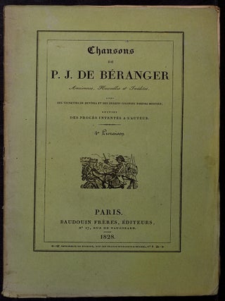Chansons de P.J. Béranger Anciennes, Nouvelles et Inédites,