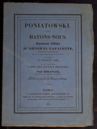 Chansons de P.J. Béranger Anciennes, Nouvelles et Inédites,