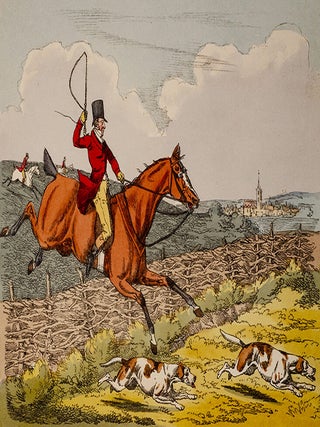 Item #05103 Set of Six Plates on Fox Hunting, A. Henry ALKEN