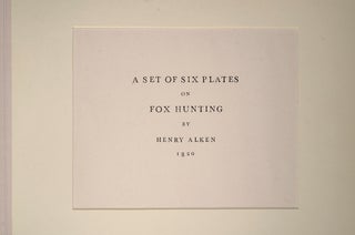 Set of Six Plates on Fox Hunting, A