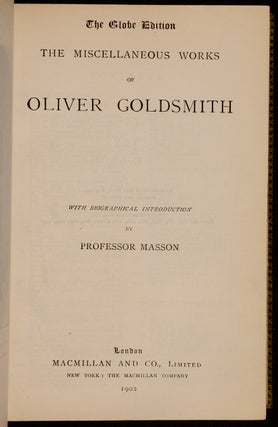 Miscellaneous Works of Oliver Goldsmith, The