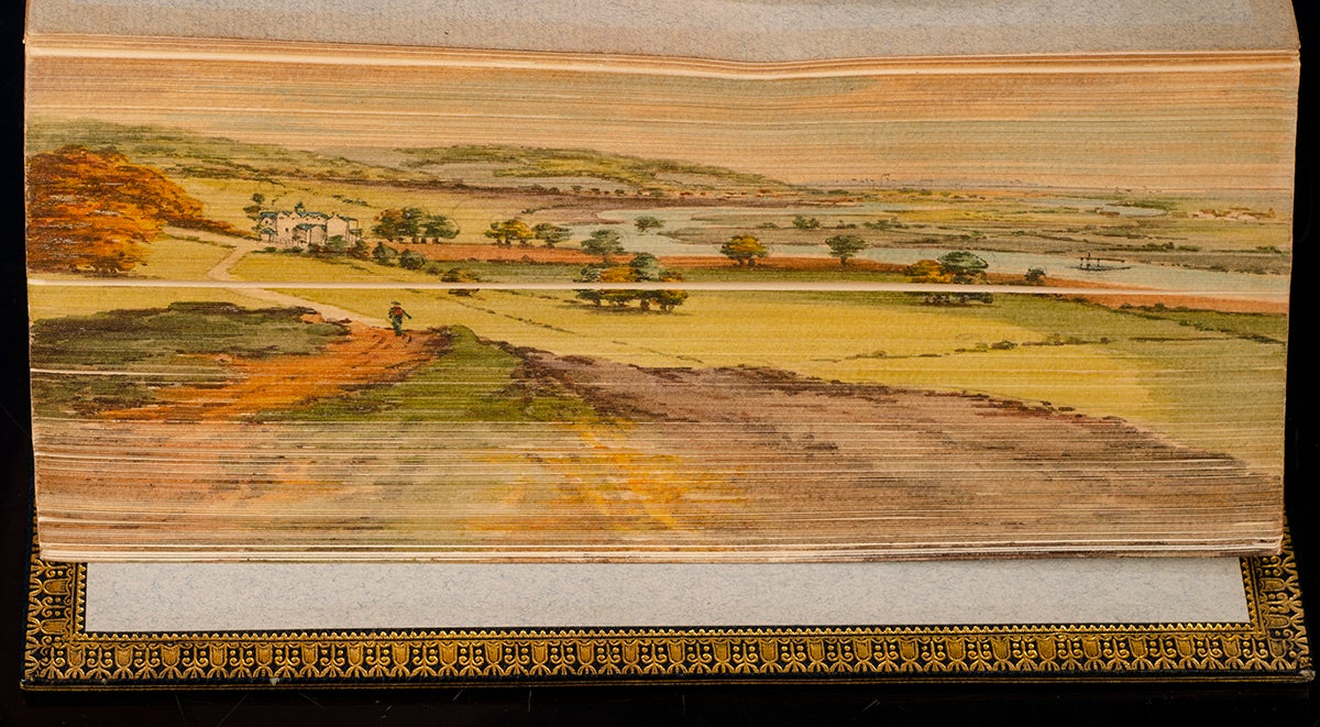 FORE-EDGE PAINTING; MISS C.B. CURRIE; RIVIRE & SON, binders; GALSWORTHY, John - Modern Comedy, A.