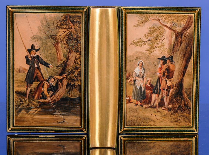 Item #05163 The Compleat Angler. RIVIÈRE, binders SON, Izaac WALTON, Helen R. Charles Cotton HAYWOOD, artist, Edmund H. NEW.