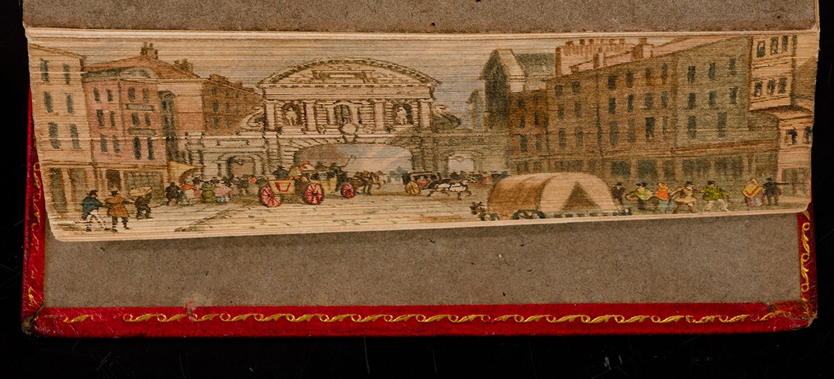 FORE-EDGE PAINTING; CLARKE, Joseph Clayton; GOLDSMITH, Oliver; COLLINS, William - Poetical Works of Oliver Goldsmith, M.B. , the