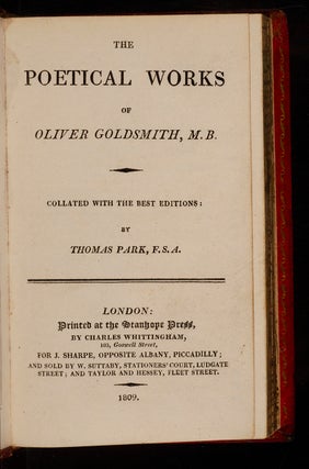 Poetical Works of Oliver Goldsmith, M.B., The