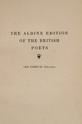 Poetical Works of William Collins, The