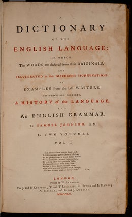 Dictionary of the English Language, A