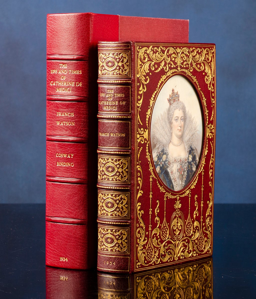 COSWAY BINDING; RIVIRE & SON, binders; [MISS C.B. CURRIE], miniaturist; WATSON, Francis - Life and Times of Catherine de' Medici, the