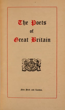 [The Crown Edition of] The Poets of Great Britain