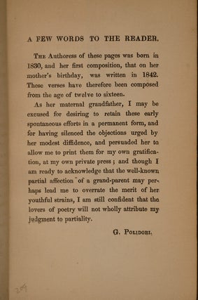 Verses by Christina G. Rossetti