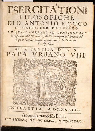 Item #05324 Esercitationi filosofiche di D. Antonio Rocco filosofo peripatetico. Antonio ROCCO