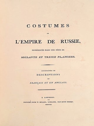 Costume of the Russian Empire, The