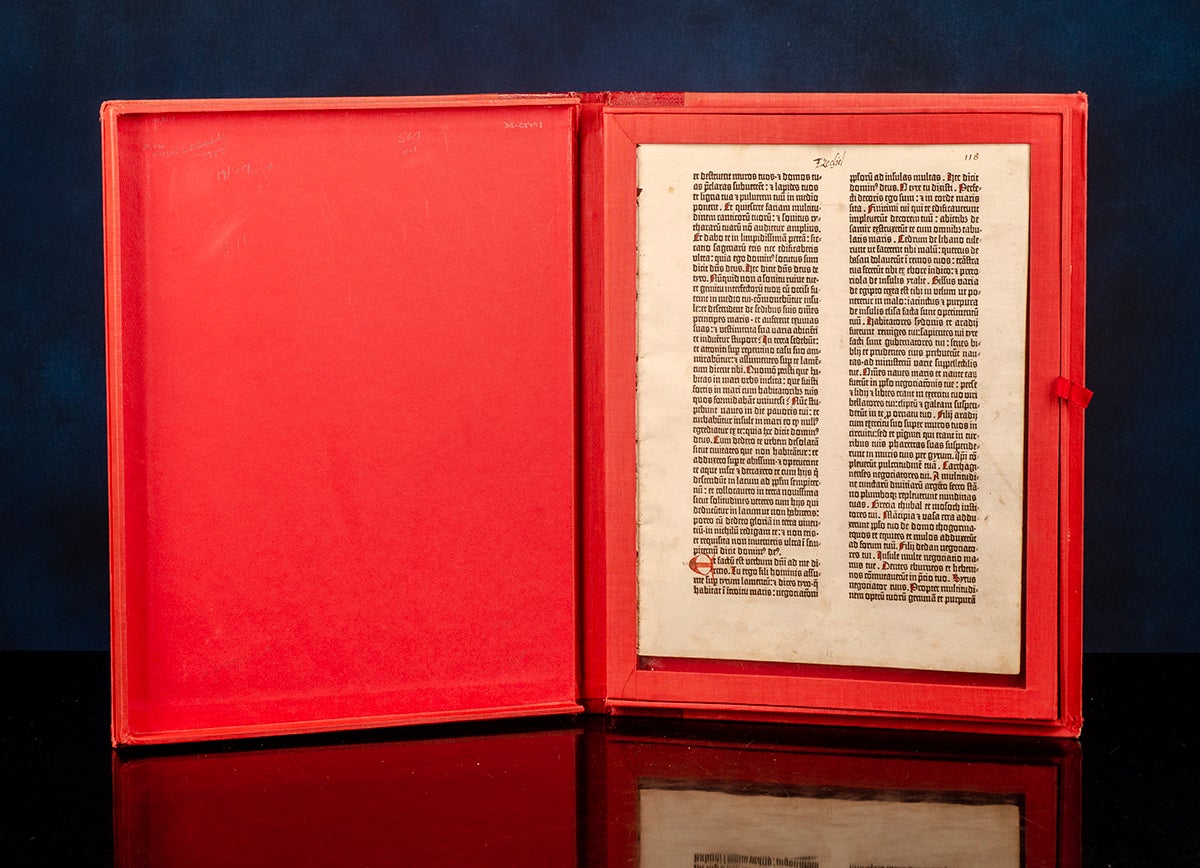BIBLE IN LATIN; GUTENBERG, Johann; FUST, Johann; SCHOEFFER, Peter - Biblia Latina
