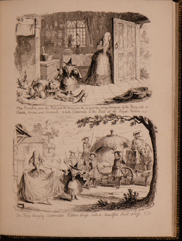 Item #05508 George Cruikshank's Fairy Library. Cinderella and the Glass Slipper. Edited and illustrated with ten subjects, designed and etched on steel, by George Cruikshank. George CRUIKSHANK, binder ZAEHNSDORF.