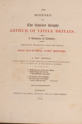 History of the Valiant Knight Arthur of Little Britain, The