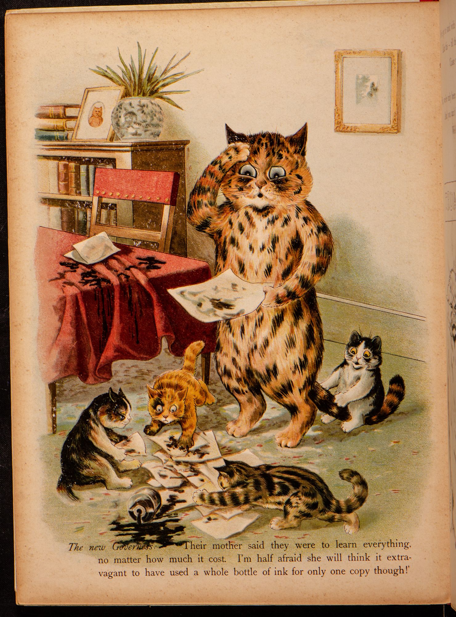 Louis Wain, Big Dogs, Little Dogs, Cats and Kittens, 1st 1903 Raphael Tuck,  RARE