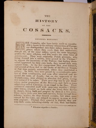 History of the manners and customs of the Cossacks, The