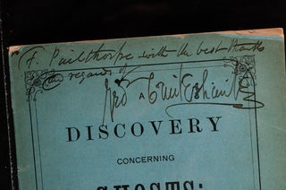 Item #05590 Discovery concerning Ghosts; with a Rap at the "Spirit-Rappers", A. George...