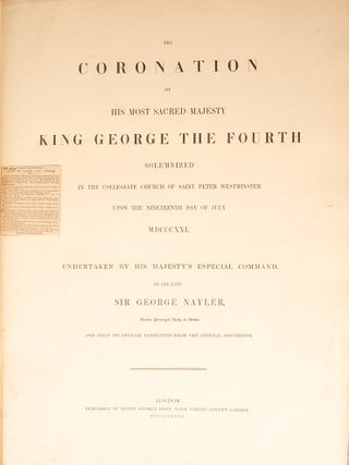 Coronation of His Most Sacred Majesty King George the Fourth, The