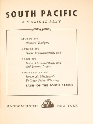 South Pacific. A Musical Play