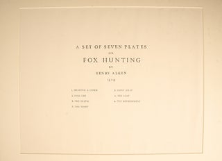 Set of Seven Plates on Fox Hunting, A