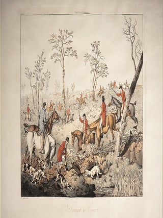 Set of Seven Plates on Fox Hunting, A