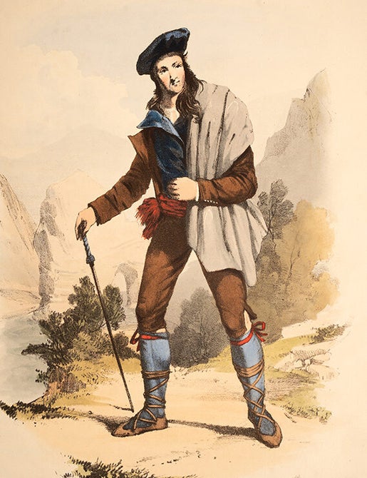 Item #05917 Costumes of the French Pyrenees, The. John JOHNSON, J. D HARDING.